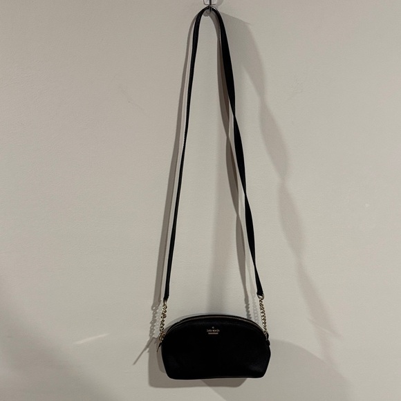 Kate Spade Perry Leather Small Dome Crossbody Black K8697 - Picture 2 of 9